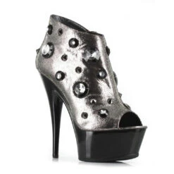 6 Open Toe Bootie With Large Stones