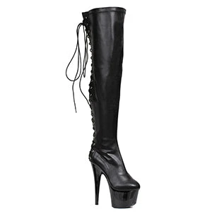 6 Thigh High Boot With Back Lace-up 4 6 Thigh High Boot With Back Lace-up - Image 2