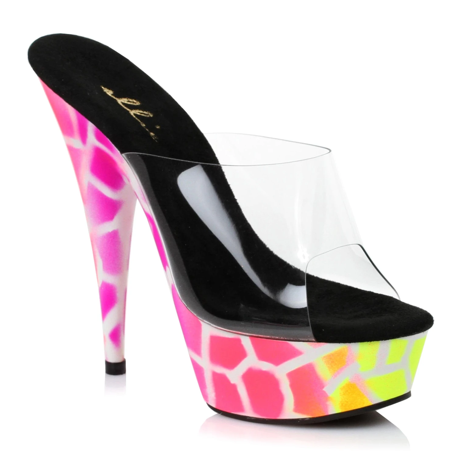 6 Inch Giraffe Design NEON Mule 5 6 Inch Giraffe Design NEON Mule - Image 3