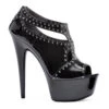 6 Pointed Heel W/ Platform Silver Studs 1 6 Pointed Heel W/ Platform Silver Studs -Be Wicked 609 Hostel blk