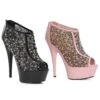 6 Stiletto W/ Contrasting Trim & Multi Rhinestone -Be Wicked 609 Kaitlyn