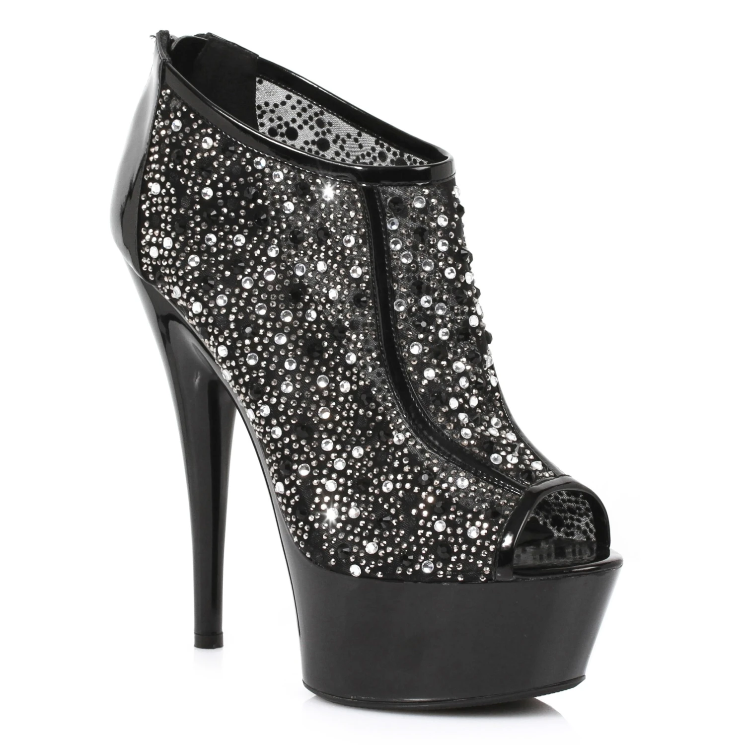 6 Stiletto W/ Contrasting Trim & Multi Rhinestone 4 6 Stiletto W/ Contrasting Trim & Multi Rhinestone - Image 2