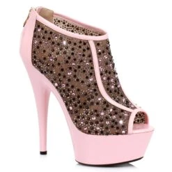 6 Stiletto W/ Contrasting Trim & Multi Rhinestone 7 6 Stiletto W/ Contrasting Trim & Multi Rhinestone -Be Wicked 609 Kaitlyn pnk