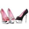 6 Satin Peep Toe Chrome Platform With RhineStone Buckle 2 6 Satin Peep Toe Chrome Platform With RhineStone Buckle -Be Wicked 609 LAUREN