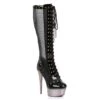 6 Platform Tall Metallic Microfiber Boot