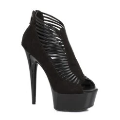 6 Bootie On Platform W/Peep Toe 6 6 Bootie On Platform W/Peep Toe -Be Wicked 609 Marcie blk