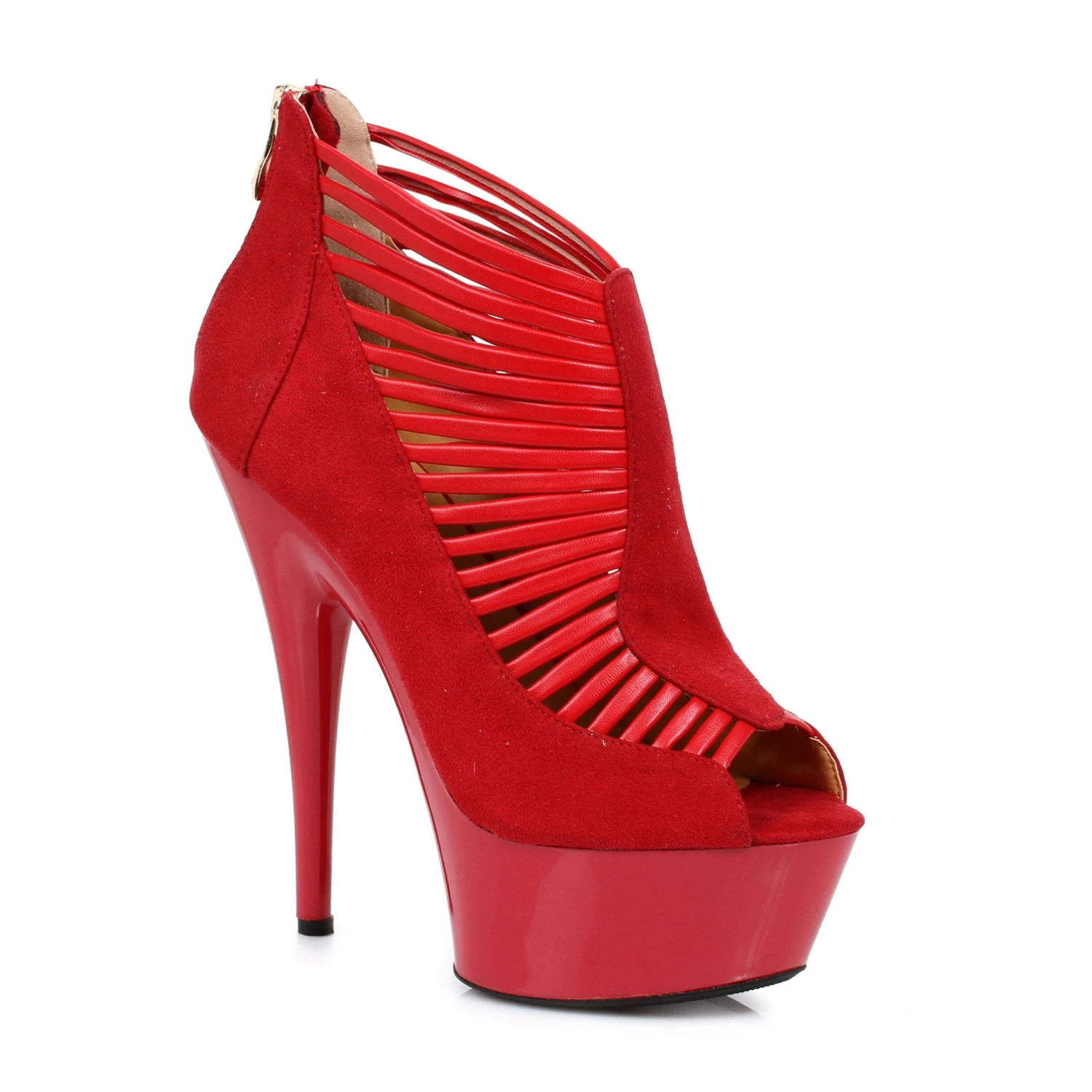 6 Bootie On Platform W/Peep Toe 5 6 Bootie On Platform W/Peep Toe - Image 3