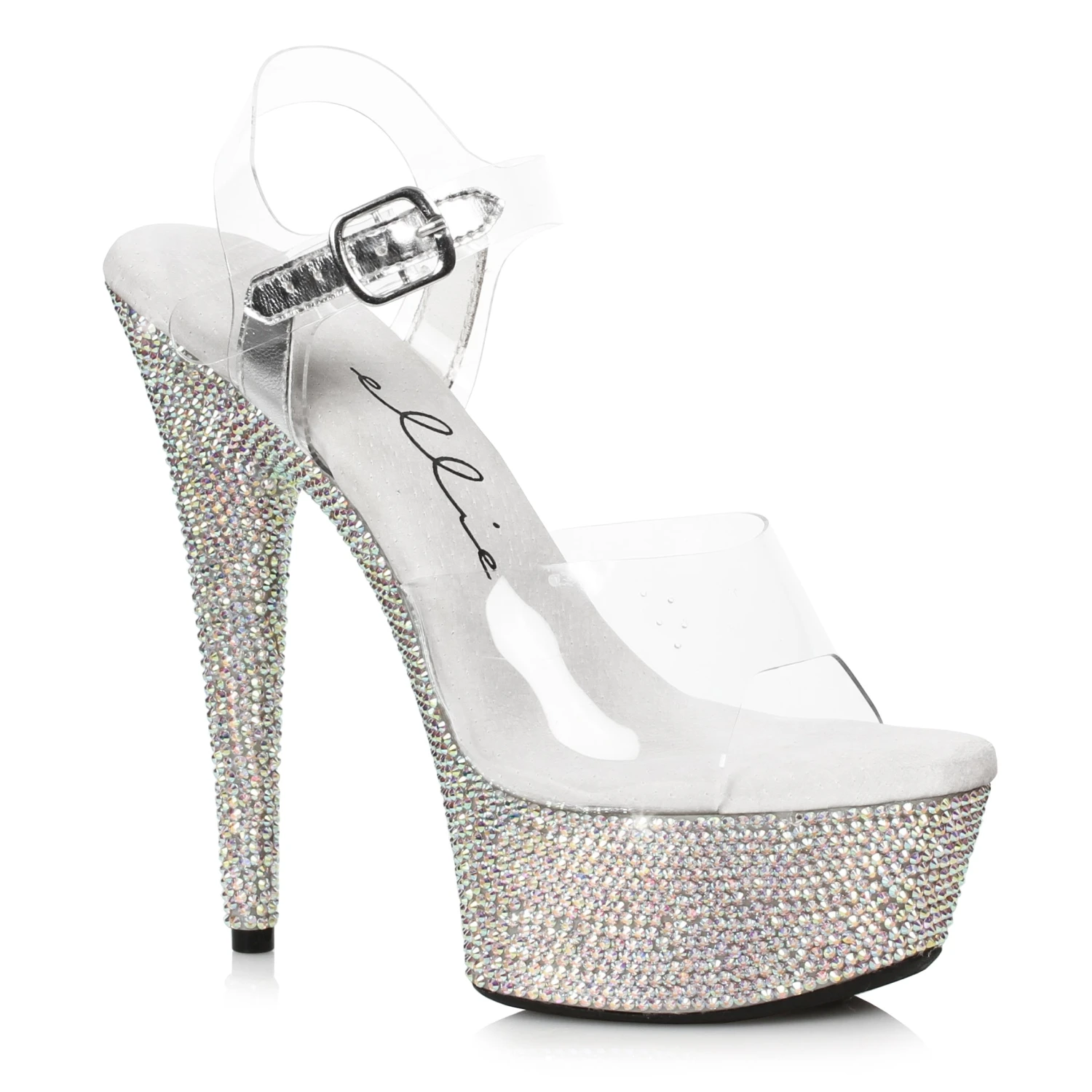 6 RHONESTONE PLATFORM SANDAL 4 6 RHONESTONE PLATFORM SANDAL - Image 2