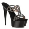 6 Rhinestone Mule Sandal -Be Wicked 609 SABRINA BLK