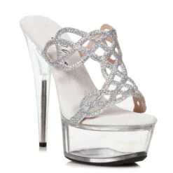 6 Rhinestone Mule Sandal 7 6 Rhinestone Mule Sandal -Be Wicked 609 SABRINA SLV