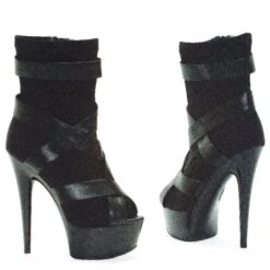 6 Platform Sporty Stretch Material With Contrasting Straps