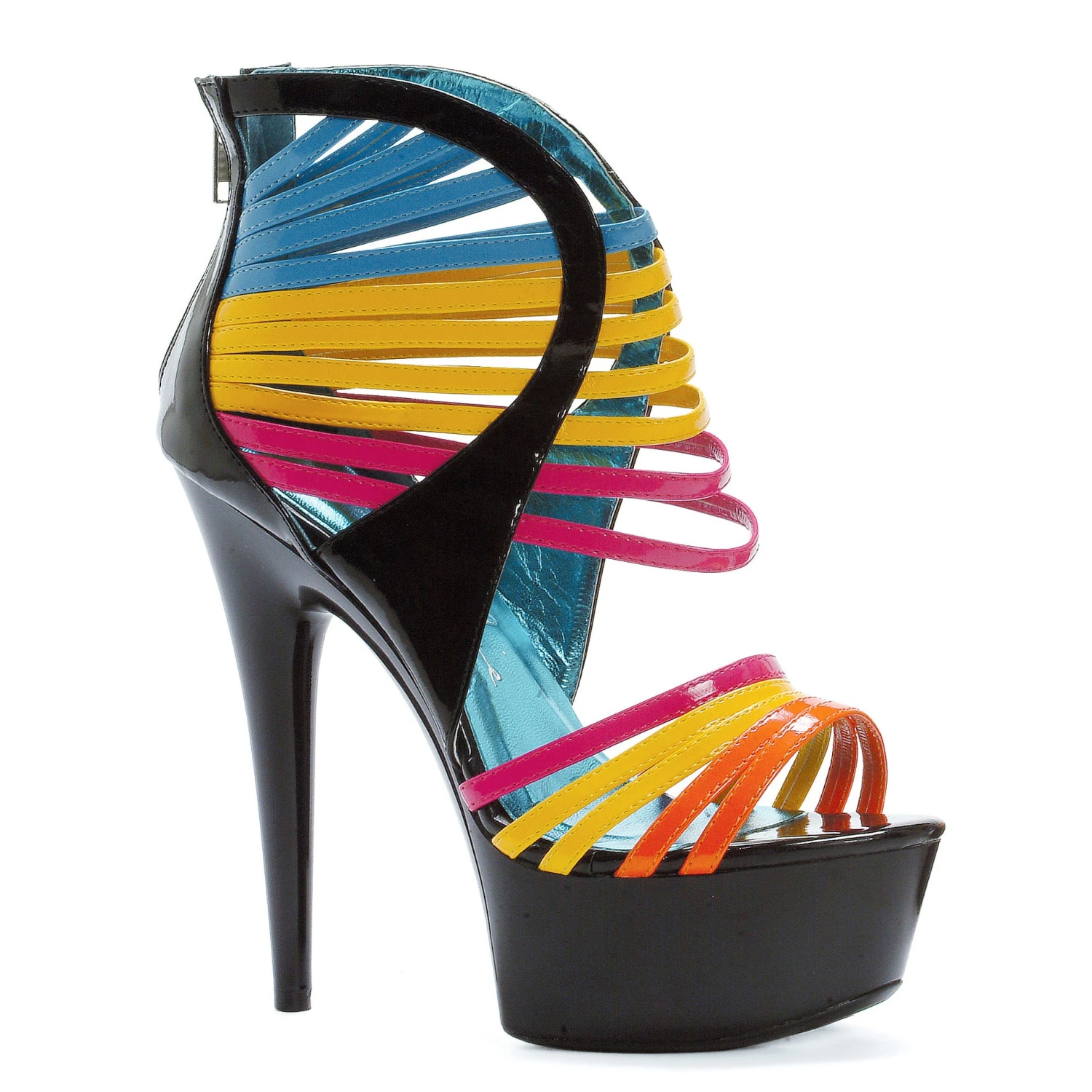 6 Platform Multi Color Straps 3 6 Platform Multi Color Straps