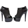 6 Peeptoe Bootie With Satin Ruching -Be Wicked 609 Somi