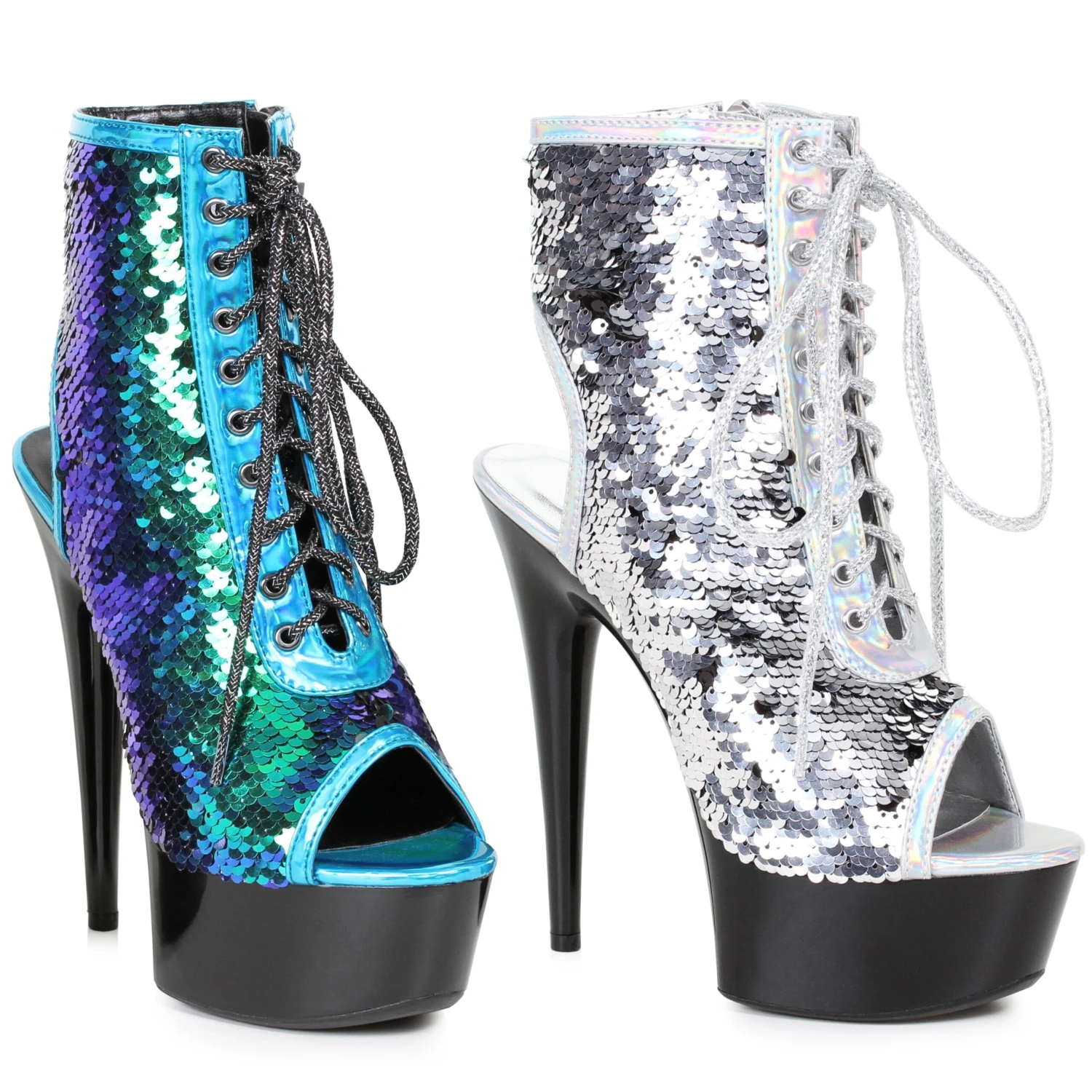 6 Peeptoe Sequined Ankle Bootie 3 6 Peeptoe Sequined Ankle Bootie