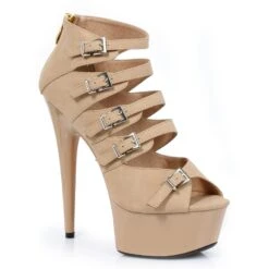 6 Stiletto In Pu W/ Multi Buckle Accents 9 6 Stiletto In Pu W/ Multi Buckle Accents -Be Wicked 609 Una nudp