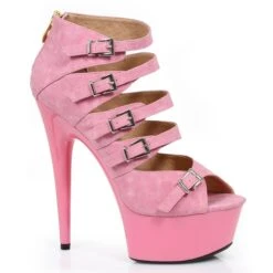6 Stiletto In Pu W/ Multi Buckle Accents 10 6 Stiletto In Pu W/ Multi Buckle Accents -Be Wicked 609 Una pnkp