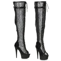 6 Heel LEOPARD THIGH HIGH BOOT