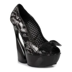 5 Curvacious Pump With Lace & Bow 9 5 Curvacious Pump With Lace & Bow -Be Wicked 620 AMADA slv