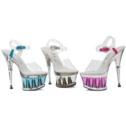 6 ANKLE STRAP WITH CHROME COLOR ACCENT