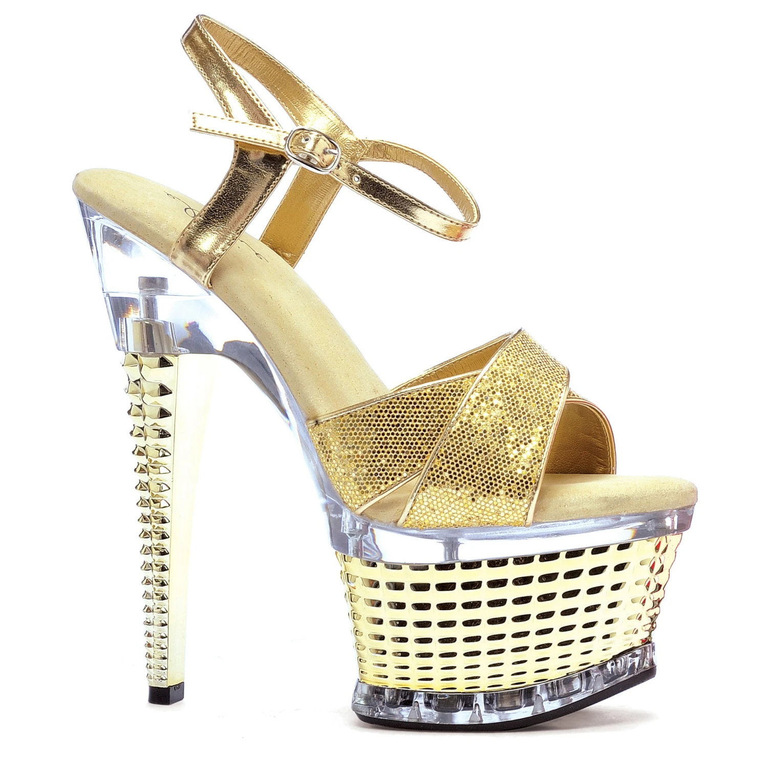 6 Crossed Strap Textured Platform 5 6 Crossed Strap Textured Platform - Image 3