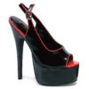 6.5 Stiletto Heel Two Tone Sling Back 2 6.5 Stiletto Heel Two Tone Sling Back -Be Wicked 652 LUCIA BLKR