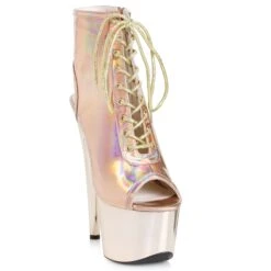 7 Heel Ankle Boots W/Inner Zipper 8 7 Heel Ankle Boots W/Inner Zipper -Be Wicked 709 CLARA gld