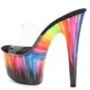 7 Inch Sandal With Rainbow Design -Be Wicked 709 Crush mult1