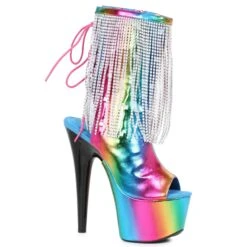 7 Platform Heel W/Fringe Light Up 8 7 Platform Heel W/Fringe Light Up -Be Wicked 709 DAZZLE mult