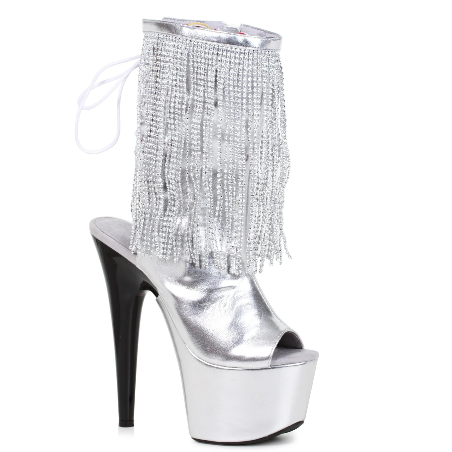 7 Platform Heel W/Fringe Light Up 6 7 Platform Heel W/Fringe Light Up - Image 4