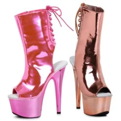 7 Heel Ankle Boots With Led Platform