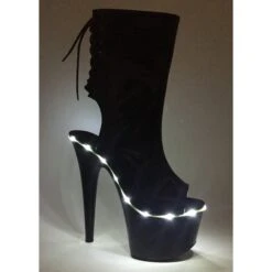 7 Heel Ankle Boots With Led Platform 7 7 Heel Ankle Boots With Led Platform -Be Wicked 709 GEORGETTE blk