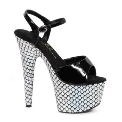 7 STILETTO W/ PLATFORM -Be Wicked 709 MARINA SLV