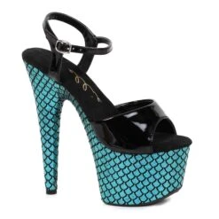 7 STILETTO W/ PLATFORM -Be Wicked 709 MARINA TURQ