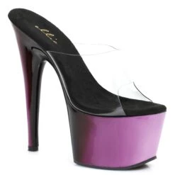 7 Inch Mule With Ombre Design -Be Wicked 709 Ombre purp