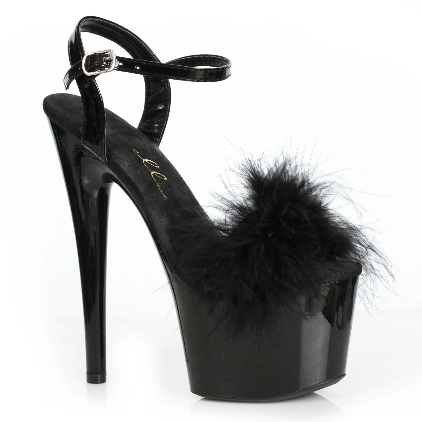 7 Platform Sandal With Marabou 3 7 Platform Sandal With Marabou