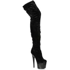 7 CRUSHED VELVET THIGH HIGH BOOT