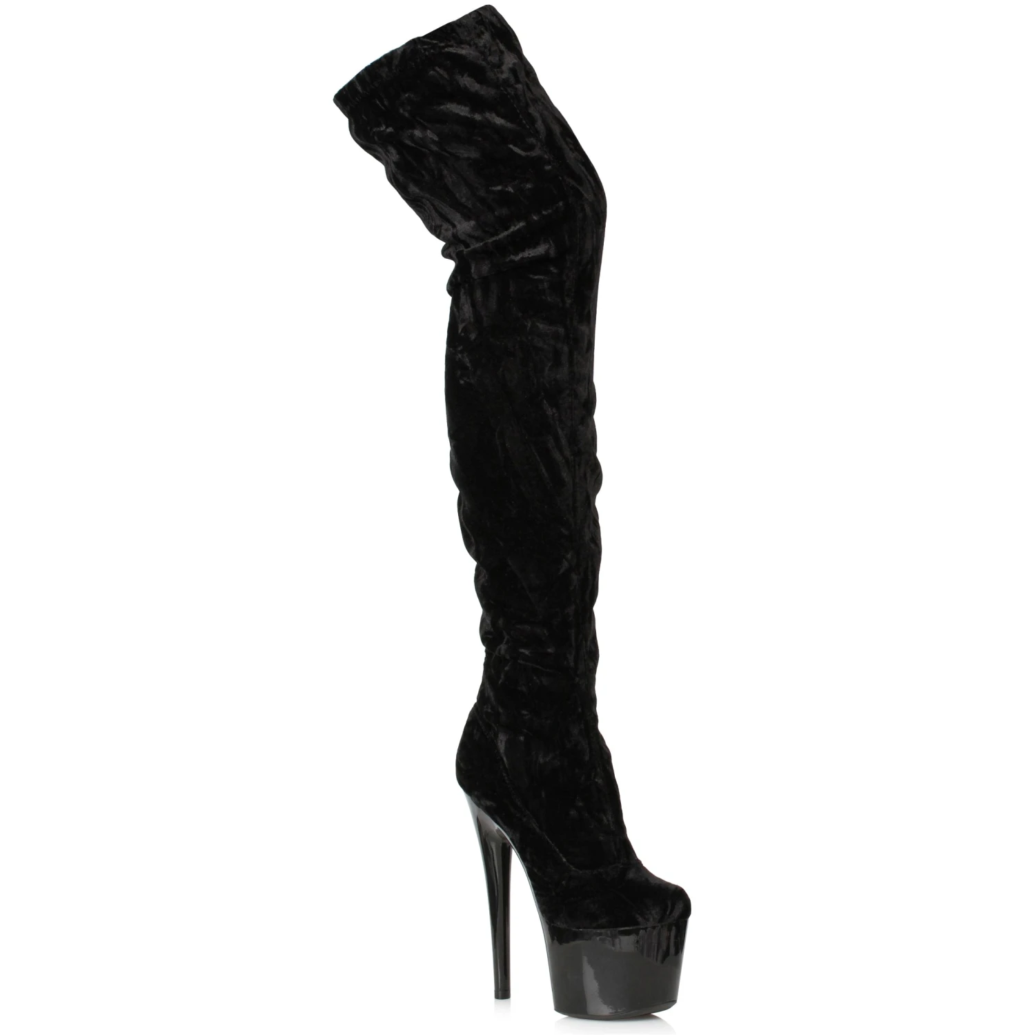 7 CRUSHED VELVET THIGH HIGH BOOT 3 7 CRUSHED VELVET THIGH HIGH BOOT
