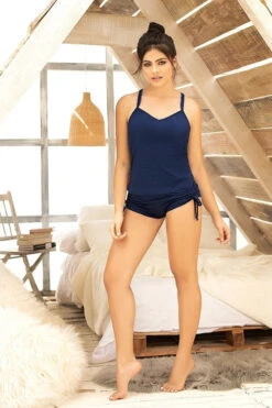 Short And Cami Sleepwear 18 Short And Cami Sleepwear -Be Wicked 7095 navy front 1