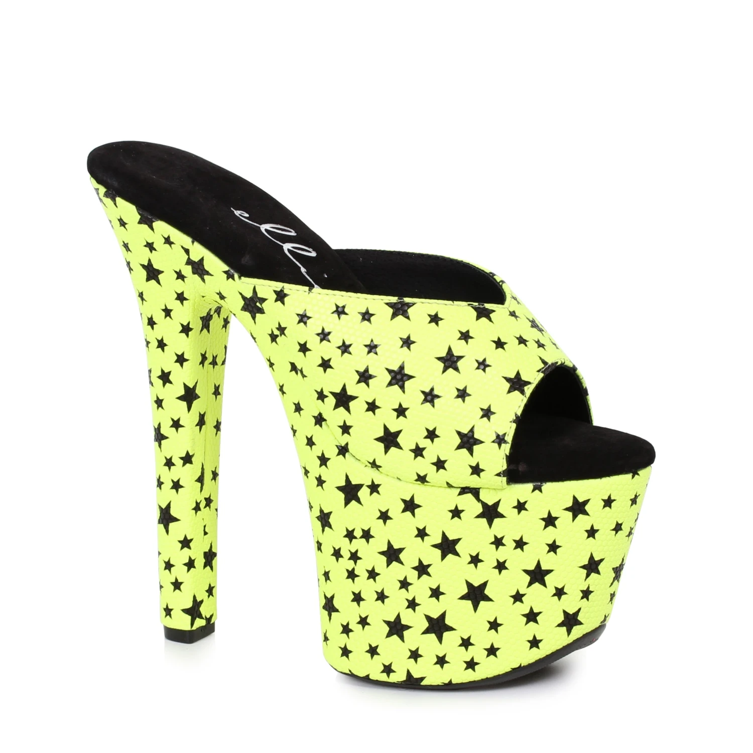 7 Heel Mule Sandal With Star Print 6 7 Heel Mule Sandal With Star Print - Image 4