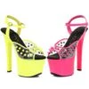 7 Heel Neon Platform Blacklight Reactive Spikes 2 7 Heel Neon Platform Blacklight Reactive Spikes -Be Wicked 711 SOLAR