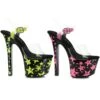 7 Heel With Blacklight Reflective Stars -Be Wicked 711 STARLA