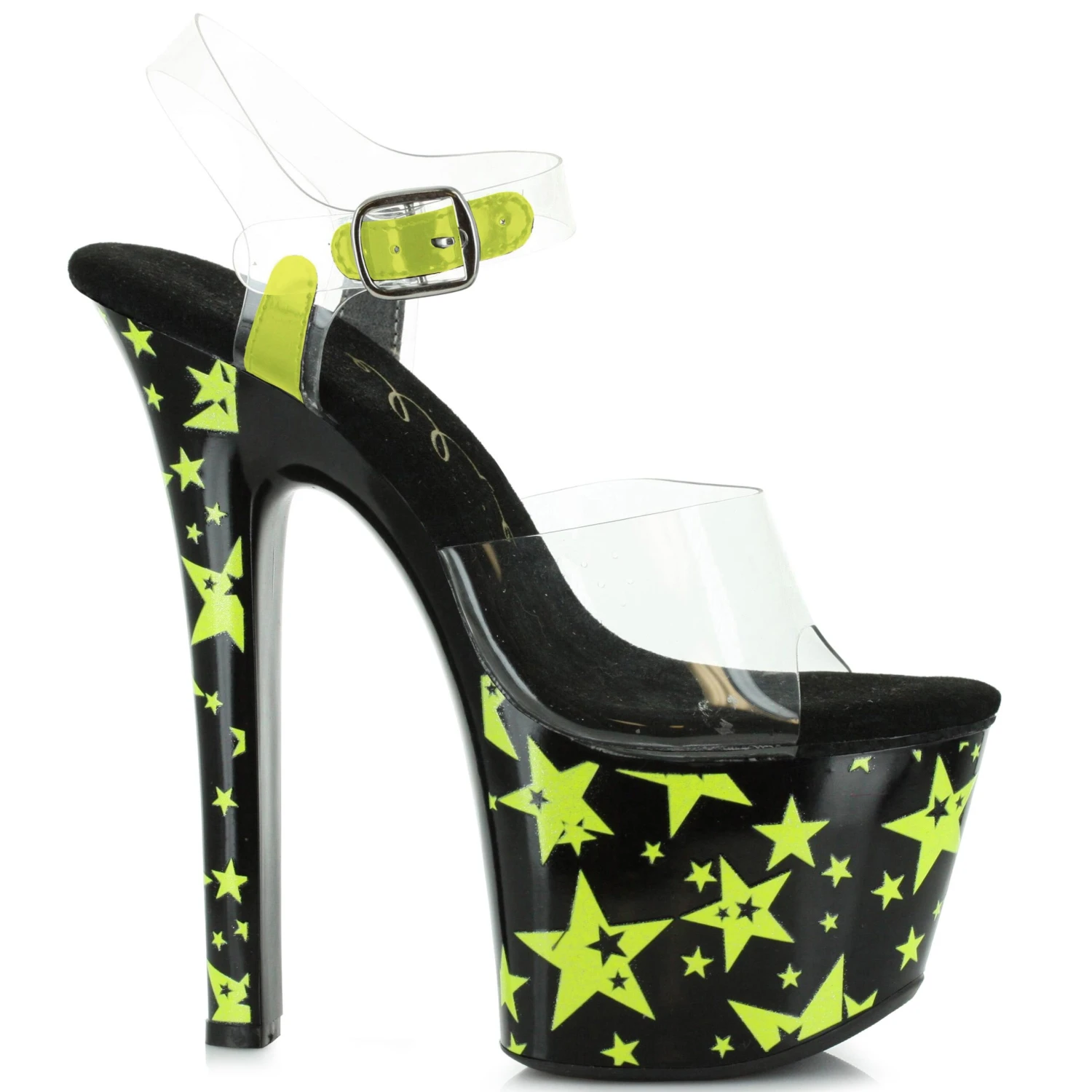 7 Heel With Blacklight Reflective Stars 5 7 Heel With Blacklight Reflective Stars - Image 3