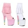 7 Unicorn Heel Platform Bootie With Fringe 1 7 Unicorn Heel Platform Bootie With Fringe -Be Wicked 777 PRINCE