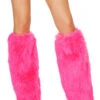 Faux Fur Legwarmers Hot Pink