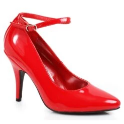 B Width Pump With Ankle Strap 8 B Width Pump With Ankle Strap -Be Wicked 8401 red