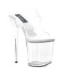 8 Heel Clear Mule W Strap 1 8 Heel Clear Mule W Strap -Be Wicked 850 COCO