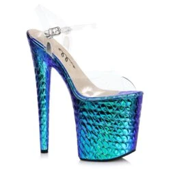 8 Heel Hologram Sandal -Be Wicked 850 Sugar turq