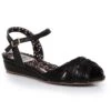 Peep Toe Ruched Flat 2 Peep Toe Ruched Flat -Be Wicked BP100 SUMMER BLK