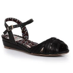 Peep Toe Ruched Flat