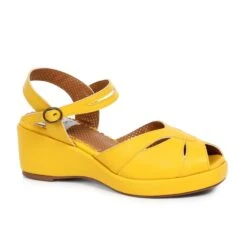 Peep Toe Wedge 5 Peep Toe Wedge -Be Wicked BP242 NILEY YELL